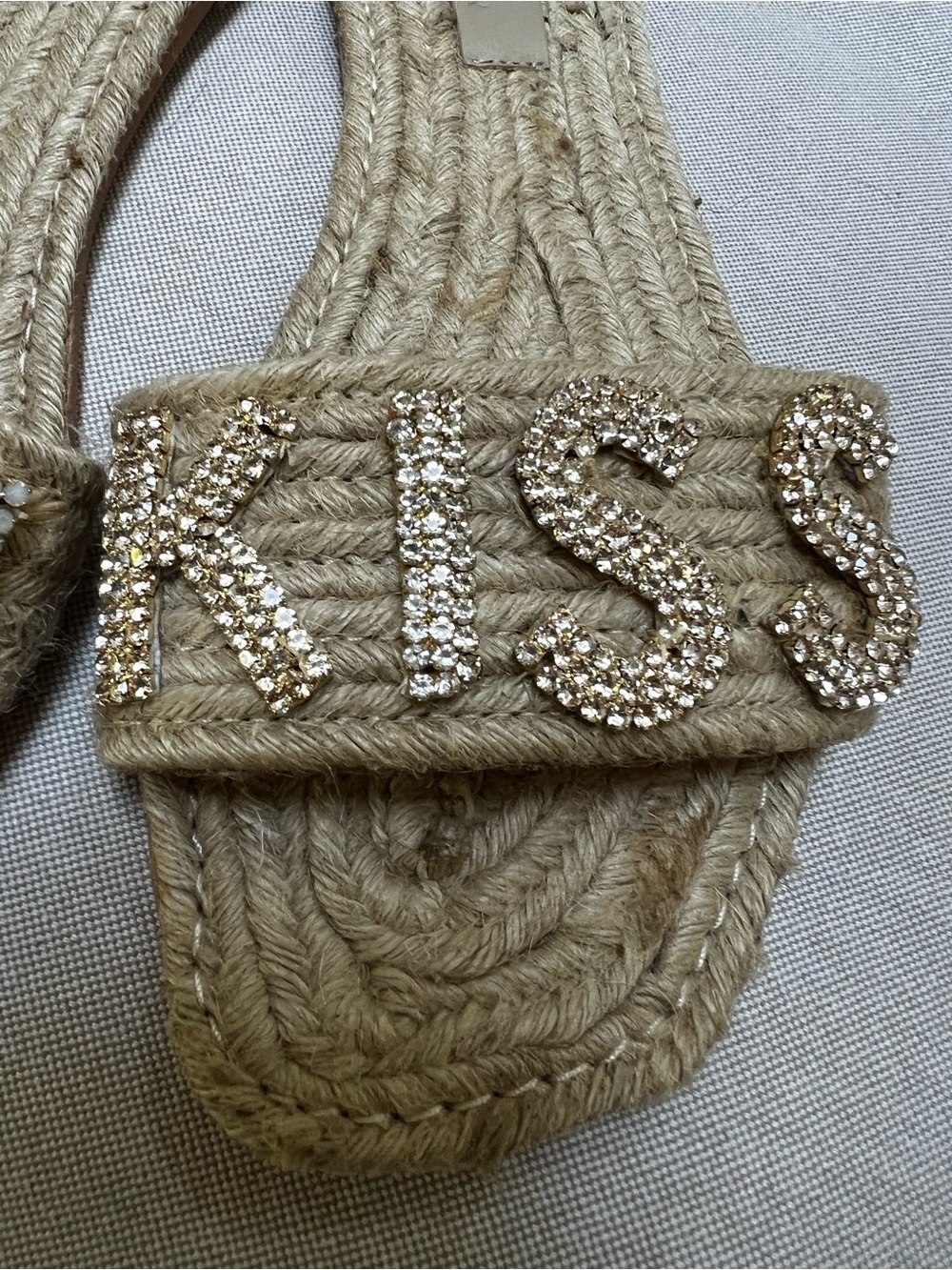 NEW ASOS Rhinestone SUN KISS Sandals Flats. SZ 9 - Picture 3 of 5